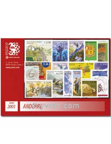 n° 555/574 - Timbre Andorre Année complète (2002) 2