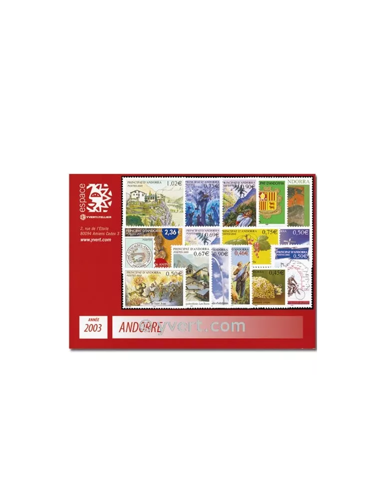n° 555/574 - Timbre Andorre Année complète (2002)
