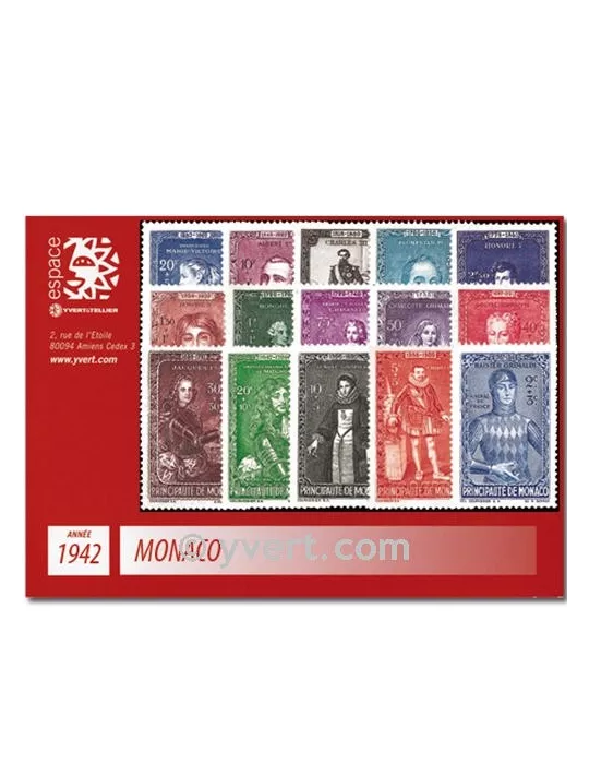 n° 234/248 - Timbre Monaco Année complète (1942)