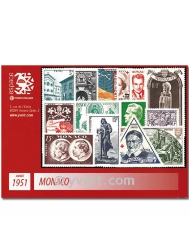 n° 351/382B - Timbre Monaco Année complète (1951)