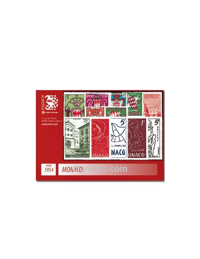 n° 397/411 - Timbre Monaco Année complète (1954)