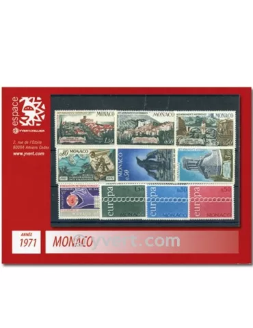 n° 847/866 - Timbre Monaco Année complète (1971)