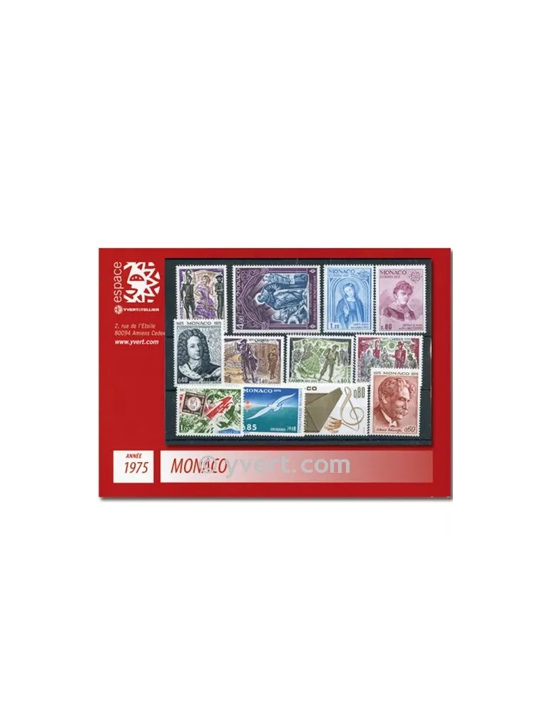 n° 1003/1042 - Timbre Monaco Année complète (1975)