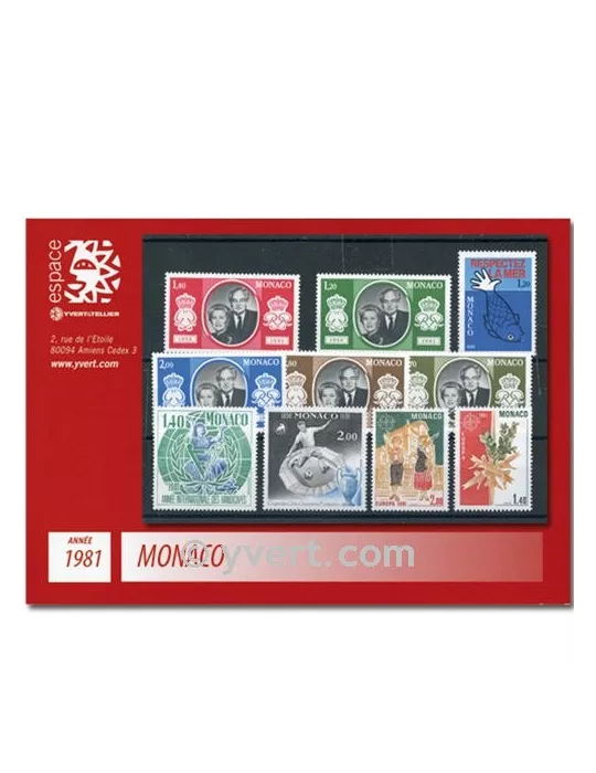 n° 1264/1305 - Timbre Monaco Année complète (1981)