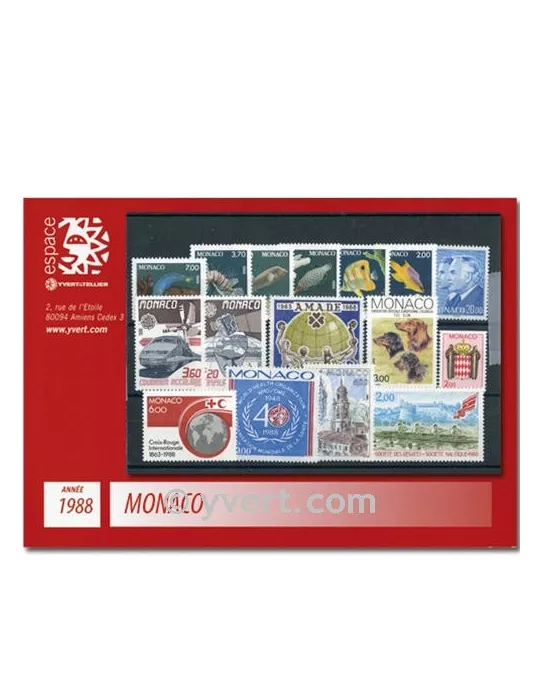 n° 1614/1662 - Timbre Monaco Année complète (1988)