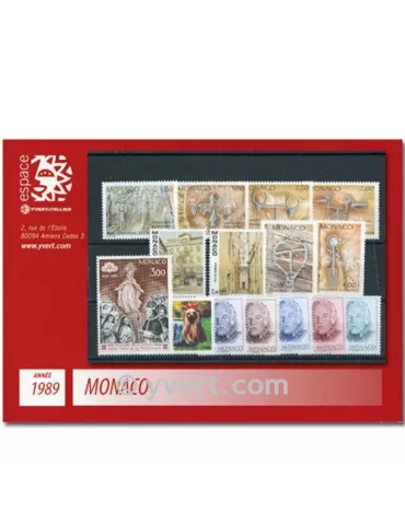 n° 1663/1704 - Timbre Monaco Année complète (1989)