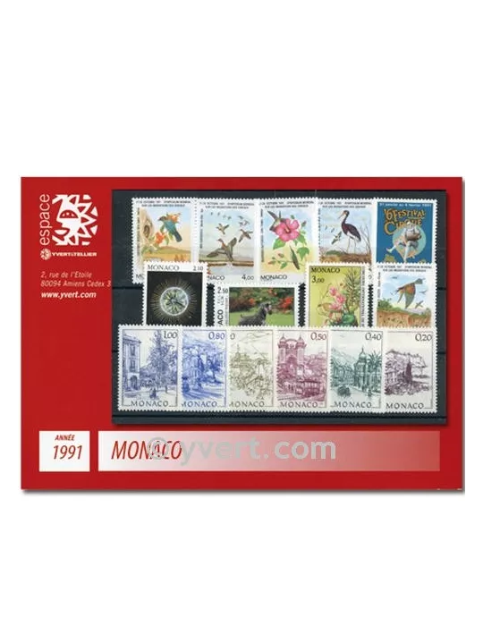n° 1753/1809 - Timbre Monaco Année complète (1991)