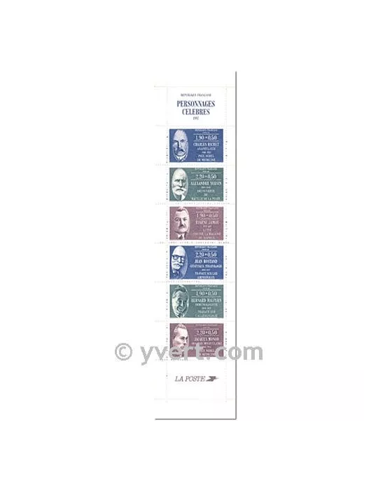 n° BC2460 - Timbre France Carnet Personnages célèbres