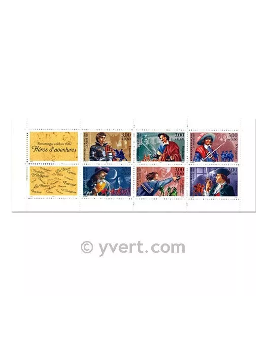 n° BC3121 - Timbre France Carnet Personnages célèbres
