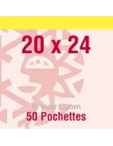 Pochettes simple soudure - Lxh:20x24mm (Fond noir)
