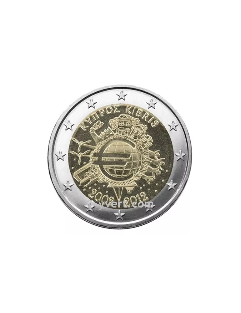 2 EURO COMMEMORATIVE 2012 : CHYPRE (10e anniversaire de la mise en circulation des euros)