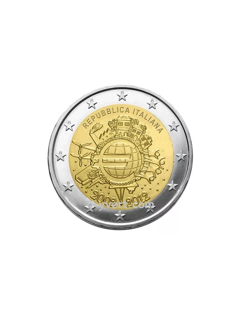 2 EURO COMMEMORATIVE 2012 : ITALIE (10e anniversaire de la mise en circulation des euros)