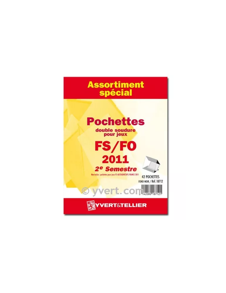 Assortiment de pochettes (double soudure) : 2011-2eme semestre