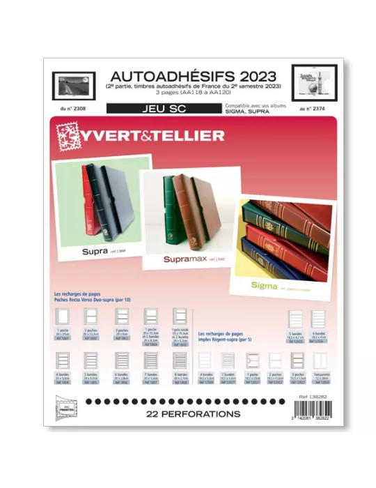 FRANCE AUTOADHESIFS SC : 2023 - 2E SEMESTRE (JEUX AVEC POCHETTES)