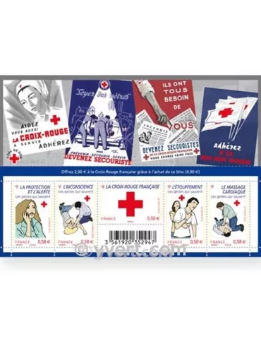 n° F4520 - Timbre France Poste (Croix-Rouge 2010)