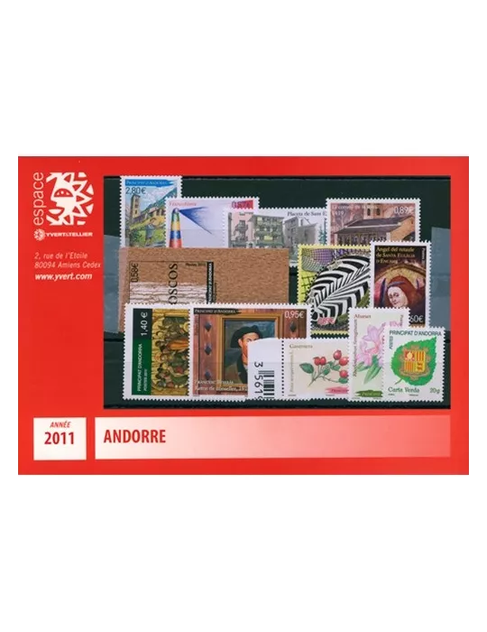 n° 704/717 - Timbre Andorre Année complète (2011)
