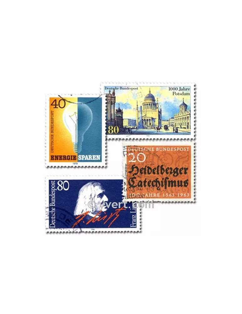 ALLEMAGNE OUEST : pochette de 1000 timbres (Oblitérés)