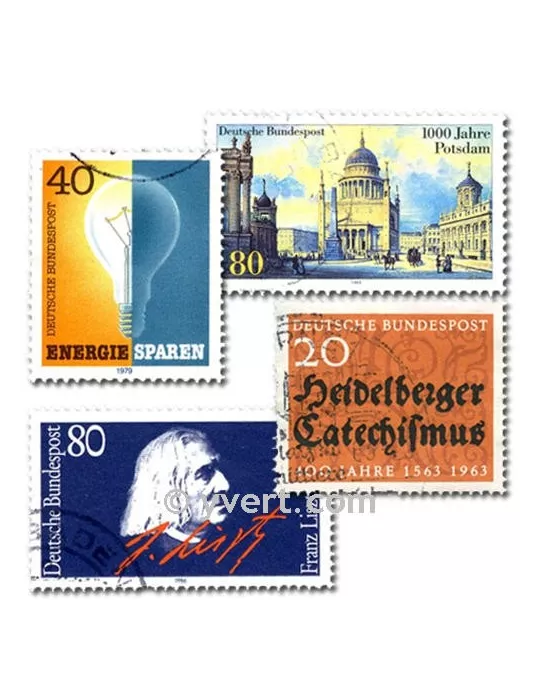 ALLEMAGNE OUEST : pochette de 1000 timbres (Oblitérés)