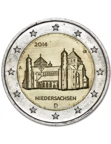 2 EURO COMMEMORATIVE 2014 : ALLEMAGNE (Église Saint-Michel d'Hildesheim dans le Land Niedersachsen)
