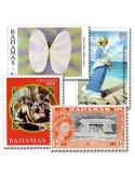 BAHAMAS : pochette de 50 timbres (Oblitérés)