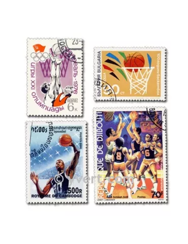BASKET : pochette de 50 timbres (Oblitérés)