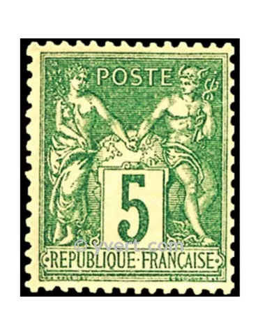 n° 75 obl. - Type Sage (Type II)