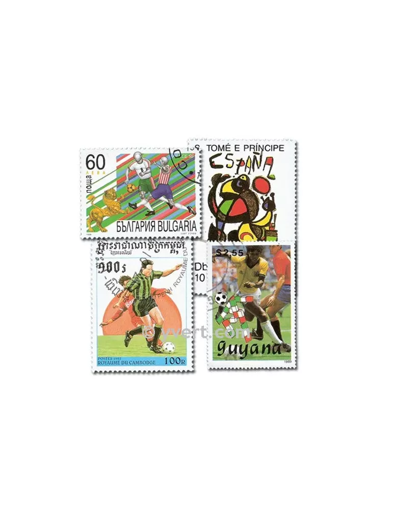 FOOTBALL : pochette de 1000 timbres (Oblitérés)