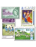 ILES CAIMANES : pochette de 50 timbres (Oblitérés)