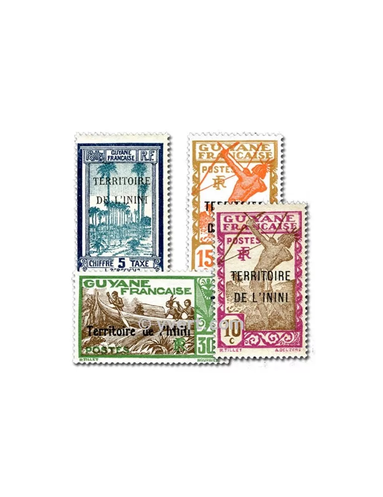 ININI : pochette de 10 timbres (Oblitérés)