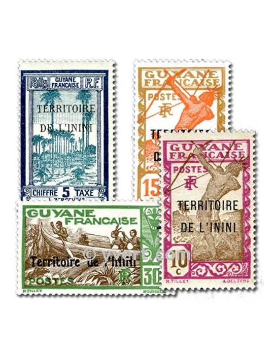 ININI : pochette de 10 timbres (Oblitérés)