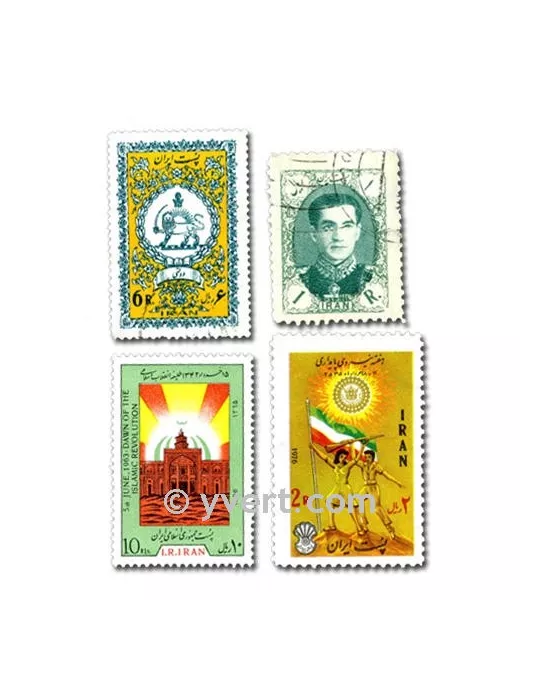 IRAN : pochette de 300 timbres (Oblitérés)