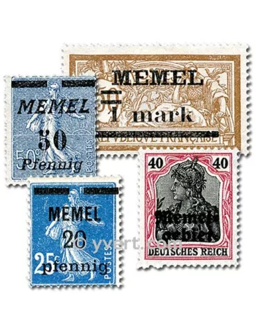 MEMEL : pochette de 25 timbres (Oblitérés)