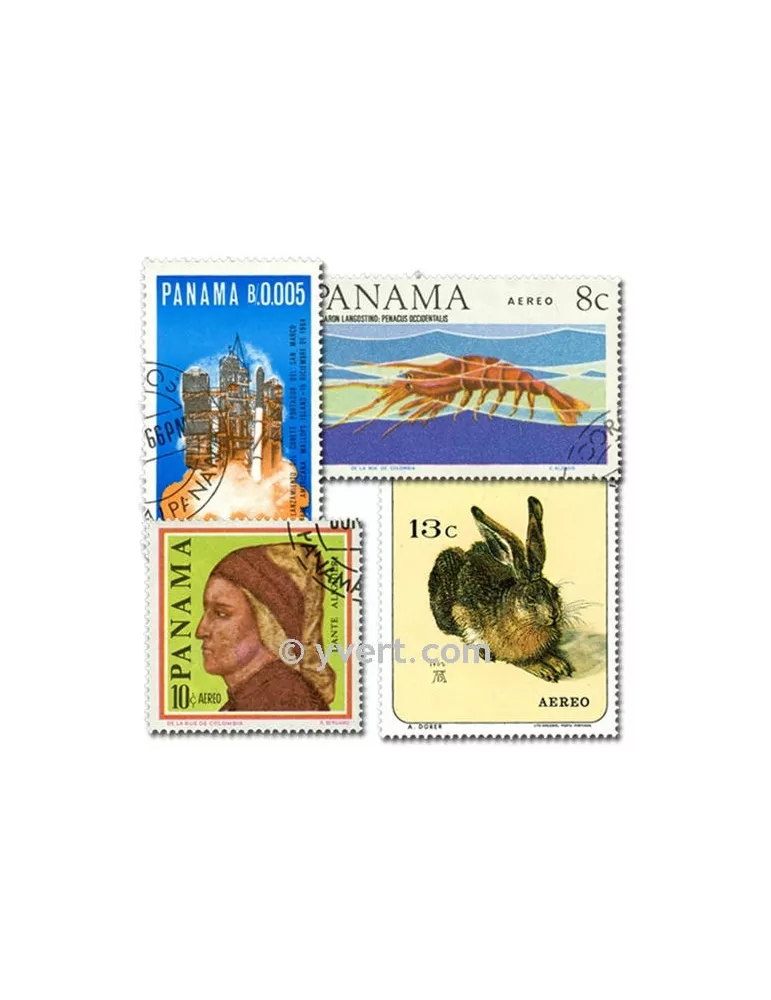 PANAMA : pochette de 100 timbres (Oblitérés)