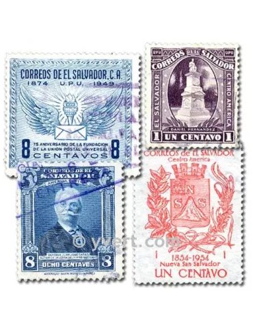 SALVADOR : pochette de 50 timbres (Oblitérés)