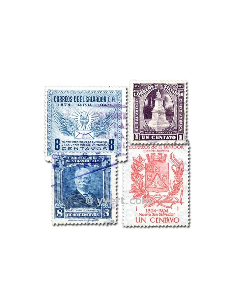 SALVADOR : pochette de 50 timbres (Oblitérés)