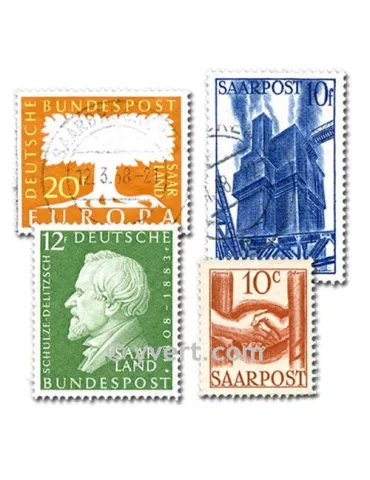 SARRE : pochette de 100 timbres (Oblitérés)