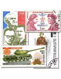 SECONDE GUERRE MONDIALE : pochette de 50 timbres (Oblitérés)