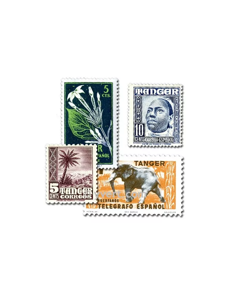 TANGER : pochette de 25 timbres (Oblitérés)