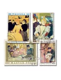TOULOUSE LAUTREC : pochette de 20 timbres (Oblitérés)