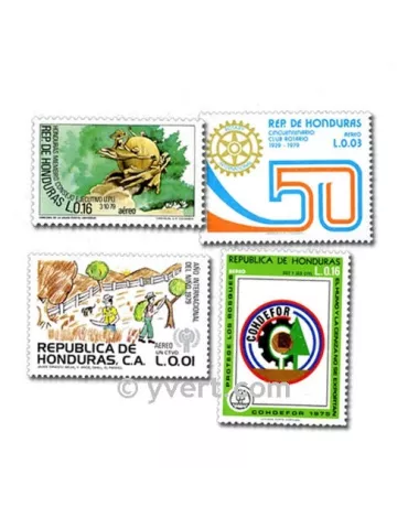 HONDURAS : pochette de 25 timbres (Oblitérés)