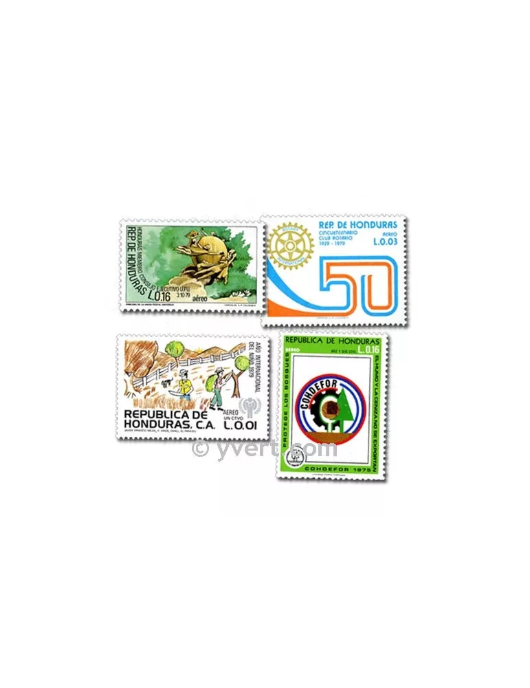 HONDURAS : pochette de 25 timbres (Oblitérés)
