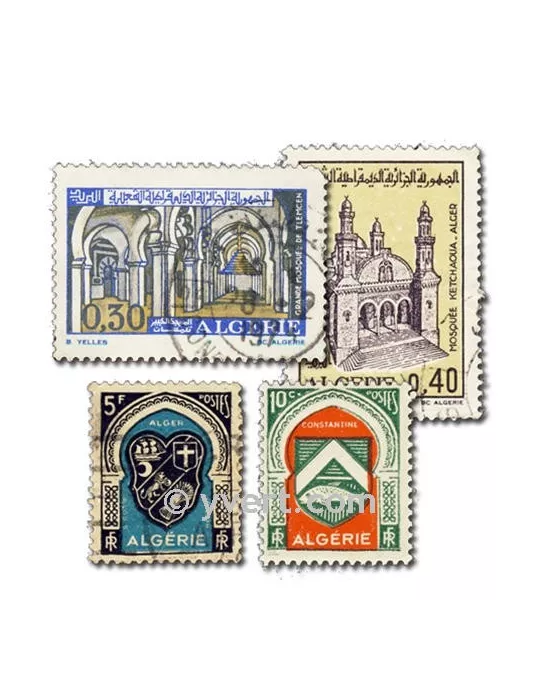 ALGERIE : pochette de 200 timbres (Oblitérés)