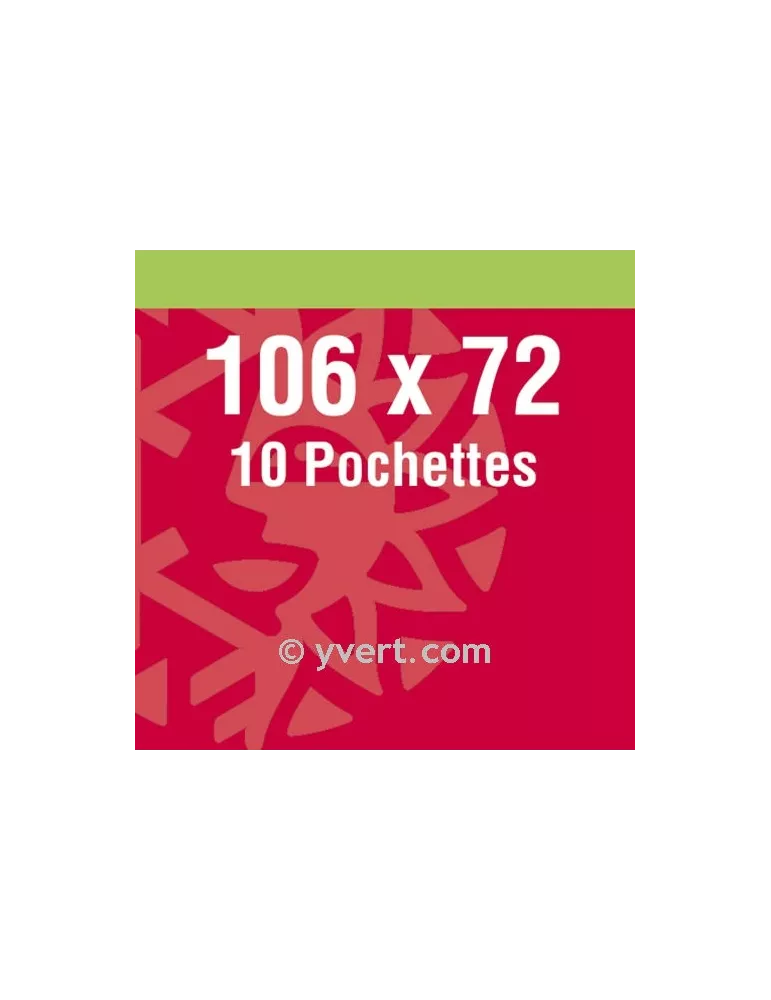 Pochettes double soudure - Lxh:106x72mm (Fond noir)