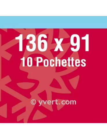 Pochettes double soudure - Lxh:131x86mm (Fond noir)