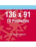 Pochettes double soudure - Lxh:131x86mm (Fond noir)