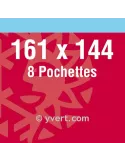 Pochettes double soudure - Lxh:161x144mm (Fond noir)