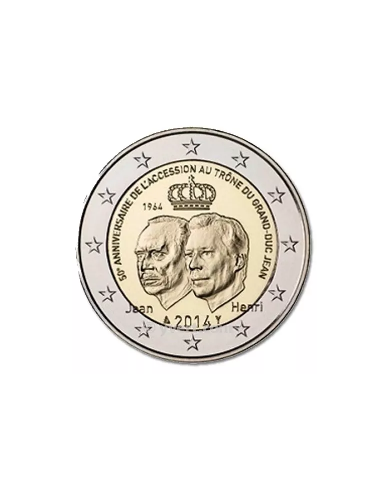 2 EURO COMMEMORATIVE 2014 : LUXEMBOURG (50e anniversaire de l´accession au trône du Grand-Duc Jean)