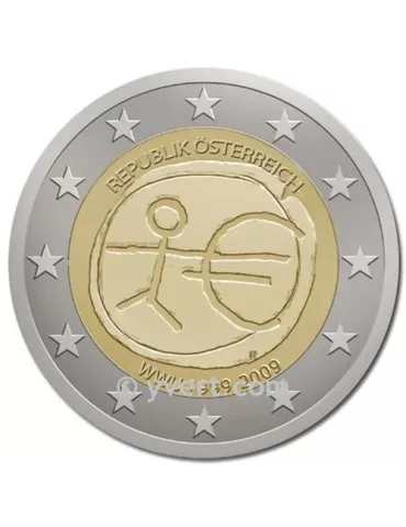 2 EURO COMMEMORATIVE 2009 : AUTRICHE (10e anniversaire de l´Union Économique et Monétaire)