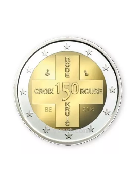 2 EURO COMMEMORATIVE 2014 : BELGIQUE (150e anniversaire de la Croix-Rouge)