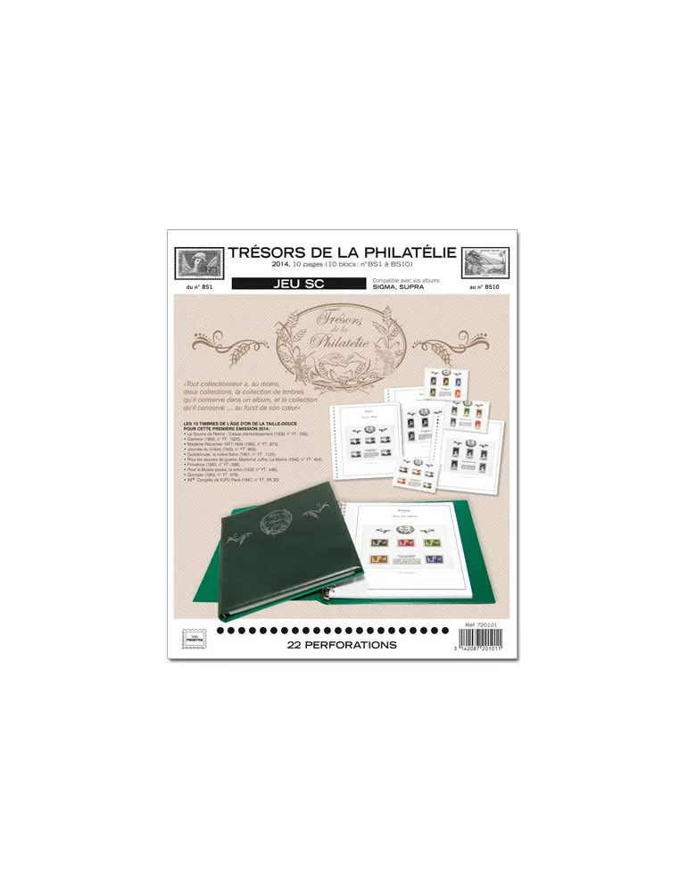 TRESORS DE LA PHILATELIE SC : 2014-2018 (JEUX AVEC POCHETTES)